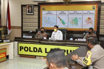 Rakor Lintas Sektoral 2021, Gubernur Arinal Bersama Kapolda Ikuti Arahan Kapolri Jenderal Listyo Sigit Prabowo Terkait Kesiapan Pengamanan Idul Fitri 1442 H